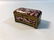 TWO ENAMELED TRINKET BOXES ~ 2.5" X 3.5" GREEN ENAMELED - 7