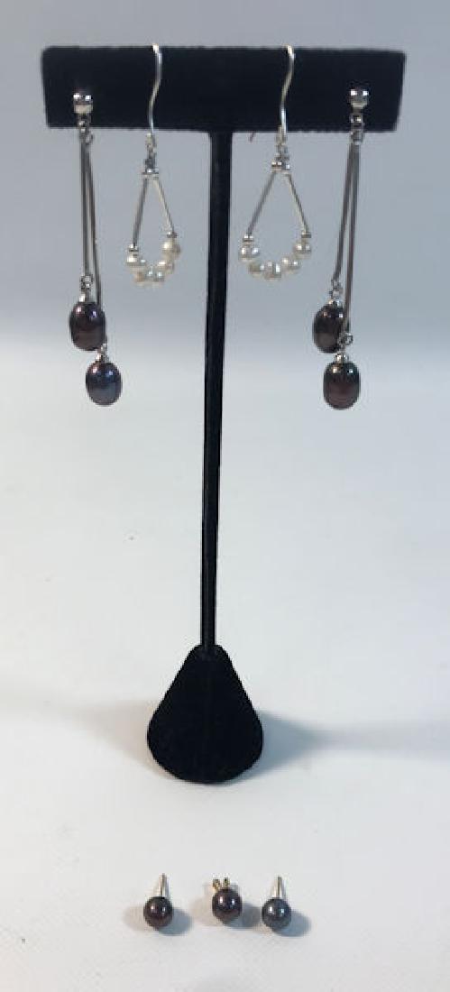 PEARL EARRING LOT ~ THREE PAIRS IN TOTAL, ONE PR. OF (1 of 4)