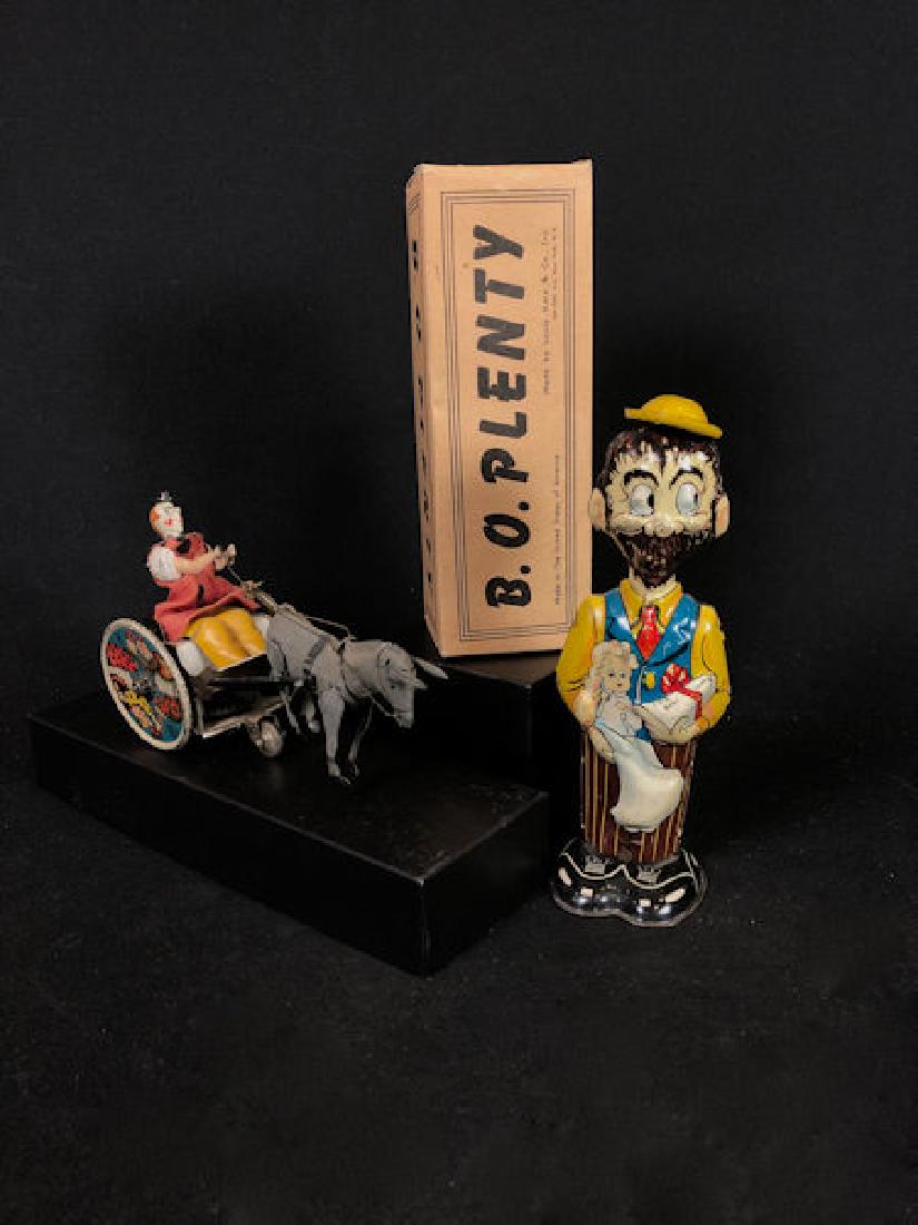 (2) VINTAGE TIN TOY MECHANICALS - 9" DICK TRACY COMICS (1 of 7)