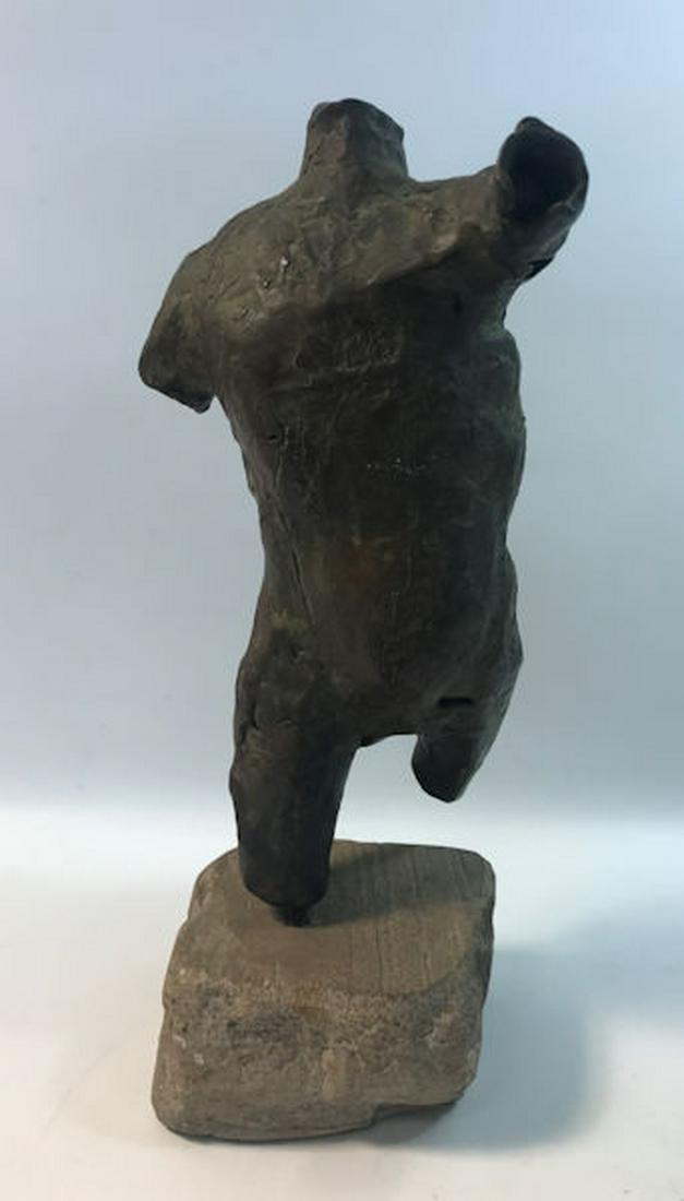 GEORGE BAYLISS BRONZE SCULPTURE ON STONE BASE "RUNNING (1 of 2)