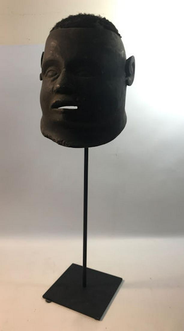 CARVED WOODEN TRIBAL ART MASK, "MAKONDE TANZANIA" ON (1 of 3)