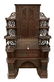 ORNATE CATHEDRAL DESK, FRETWORK IN DOORS AND BACK