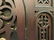 ORNATE CATHEDRAL DESK, FRETWORK IN DOORS AND BACK - 6