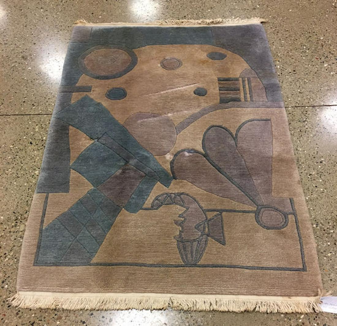 ORIENTAL RUG INDO PERSIAN GABBEH MID CENTURY MODERN (1 of 2)