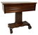 MAHOGANY EMPIRE PEDESTAL BASE CONSOLE TABLE WITH OGEE