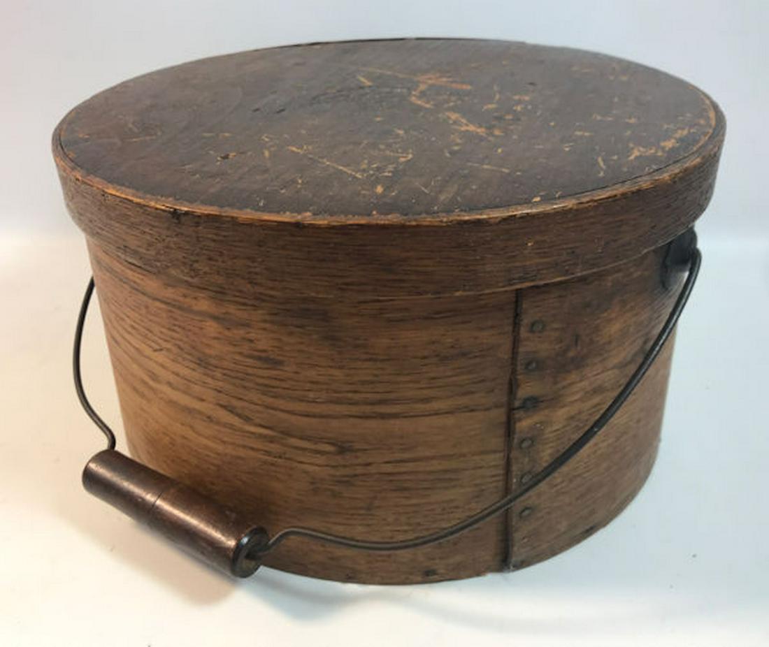 Antique Oak Pantry Box With Bale Handle 11 3 4 Aug 08 2019