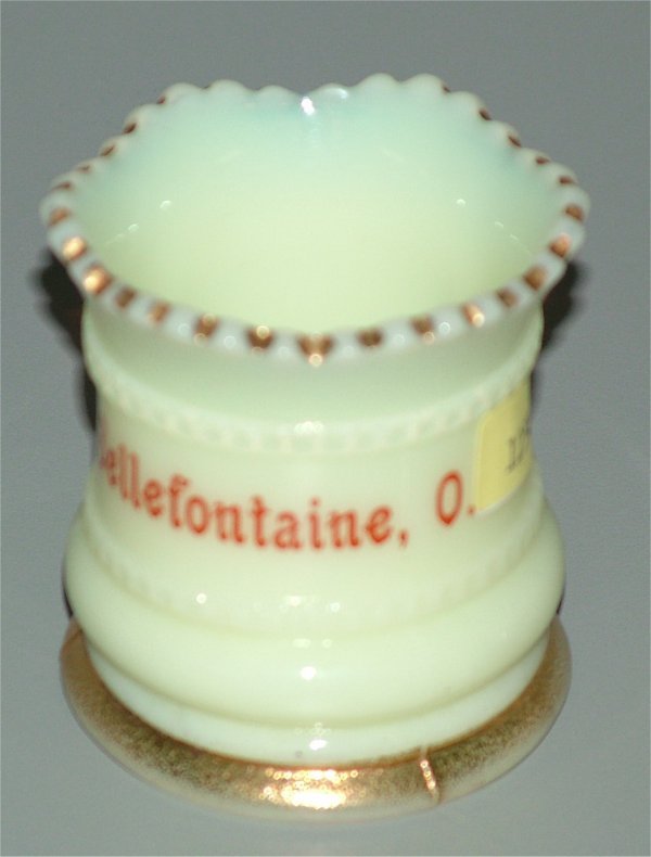 HEISEY 310 RING BAND CUSTARD TOOTHPICK HOLDER "BE
