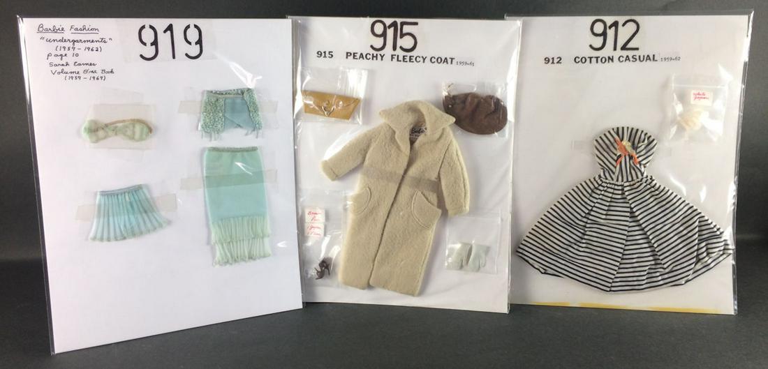 3 VINTAGE BARBIE OUTFITS INCLUDING "PEACHY FLEECY COAT" (1 of 1)