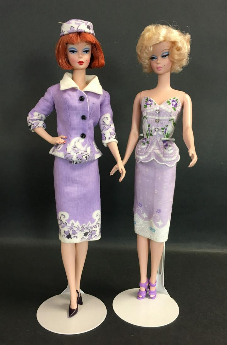 2 SILKSTONE BARBIES INCLUDING DELPHINE REDRESSED IN: 3 SILKSTONE BARBIES INCLUDING DELPHINE REDRESSED IN HANKIE CHIC
