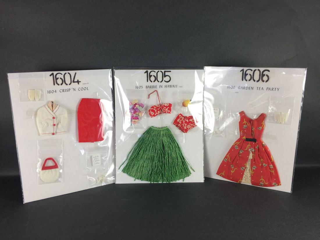 3 BARBIE OUTFITS INCLUDING "GARDEN TEA PARTY" #1606 (1 of 1)