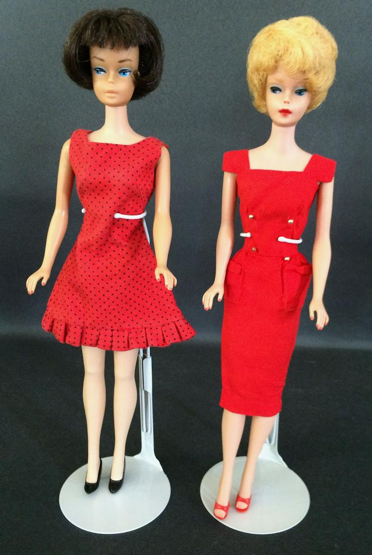 (2) VINTAGE BARBIES IN TAGGED FASHIONS. 1961 BLONDE (1 of 2)
