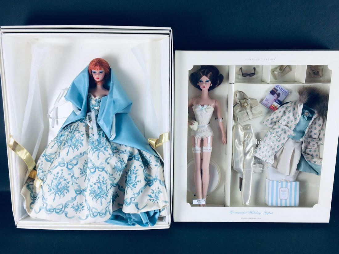 (2) SILKSTONE BARBIES - NRFB "CONTINENTAL HOLIDAY" (1 of 3)