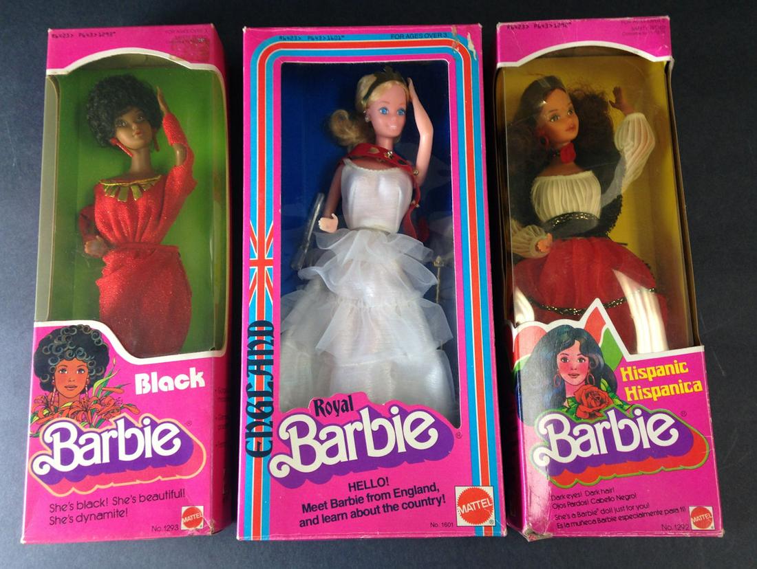 (3) NRFB VINTAGE 1979 BARBIES - "BLACK" BARBIE, (1 of 4)