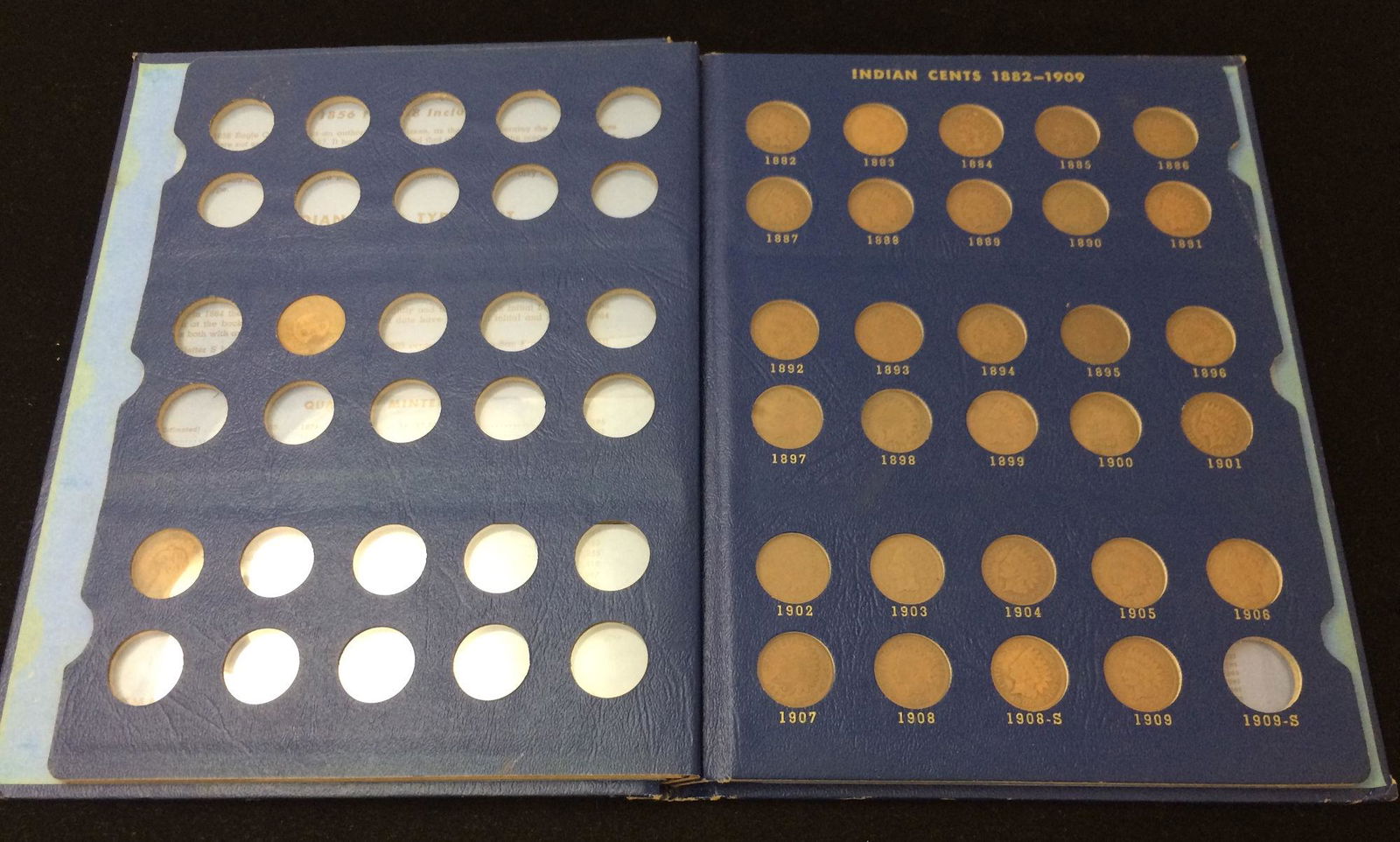 WHITMAN INDIAN HEAD COIN FOLDER WITH 31 COINS INCLUDING (1 of 1)
