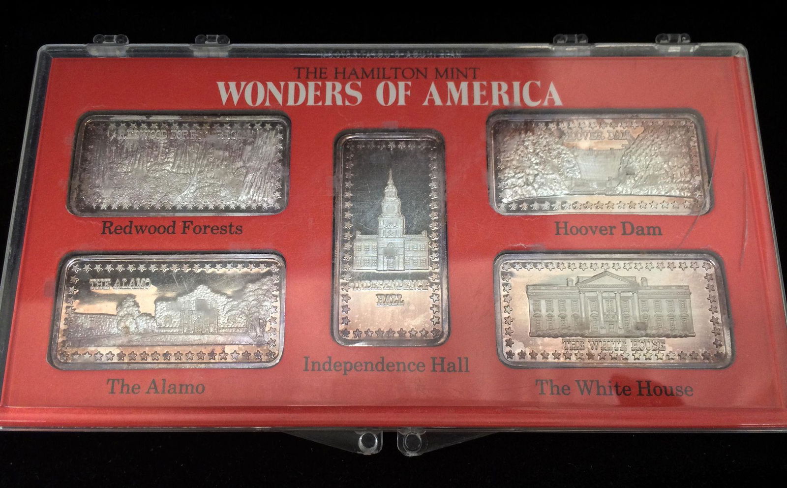 THE HAMILTON MINT "WONDERS OF AMERICA" 5 SILVER BAR (1 of 1)