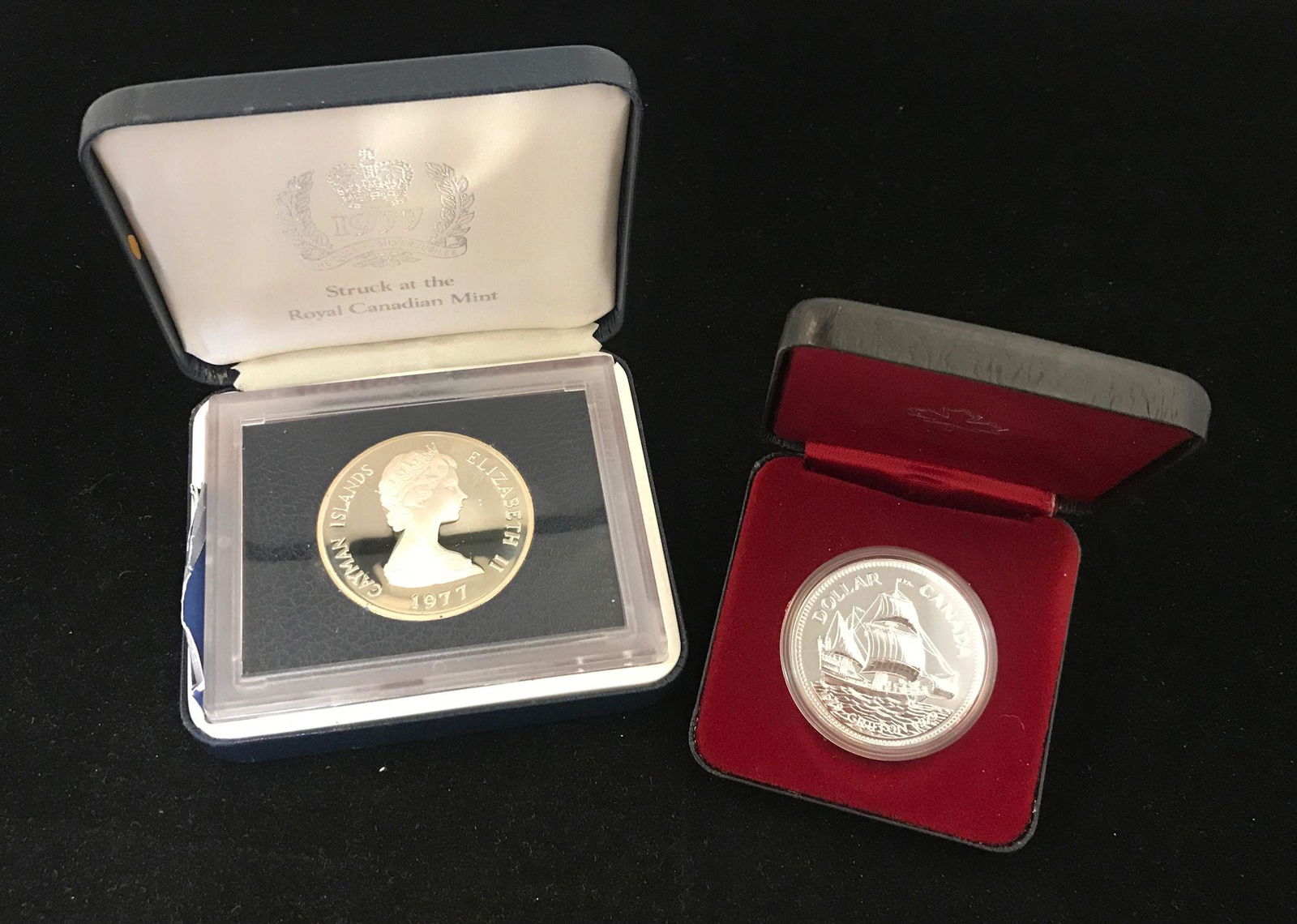 1977 CAYMAN ISLAND $25 PROOF AND 1979 CANADIAN PROOF (1 of 1)