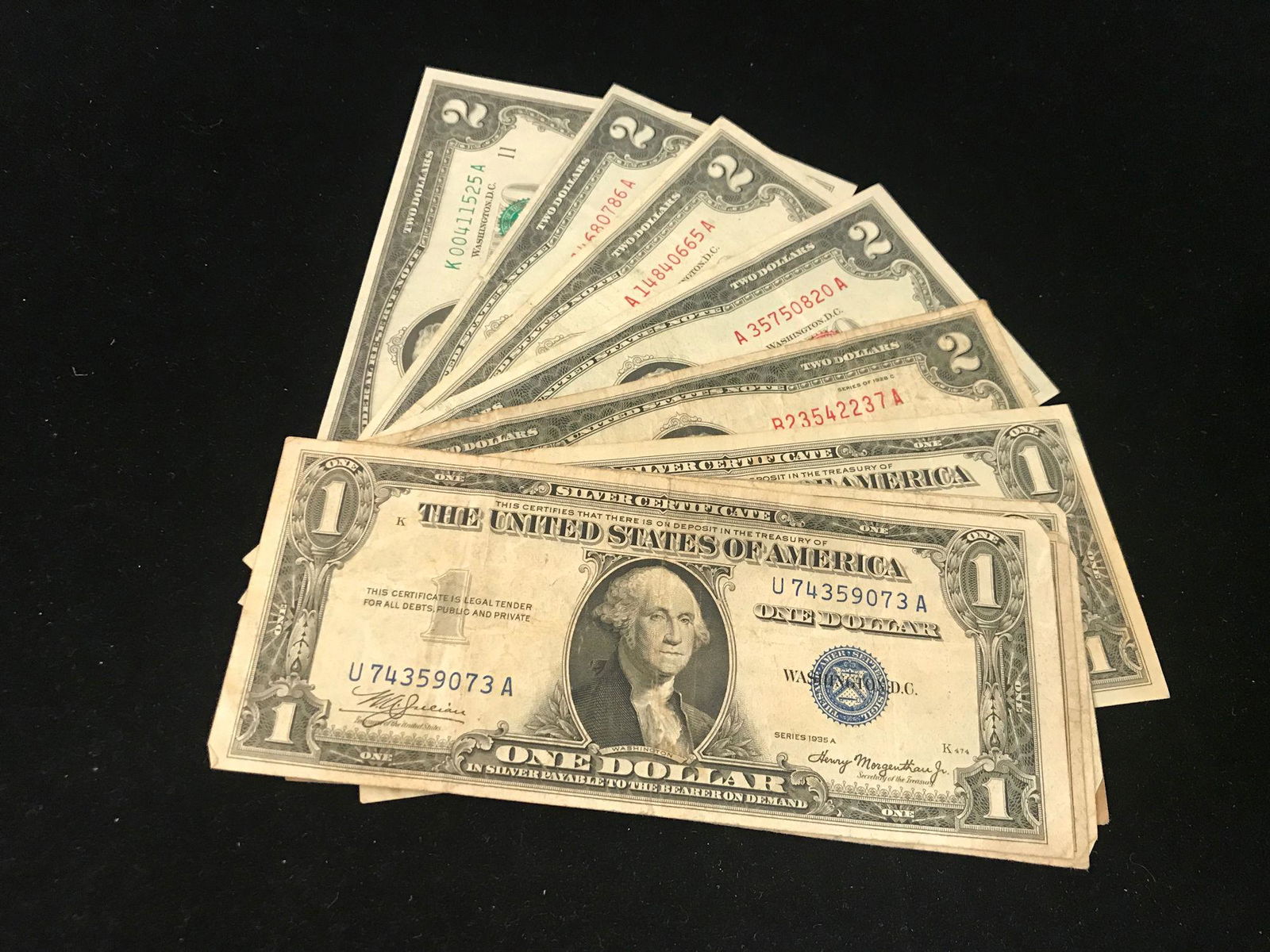 U.S. CURRENCY INCLUDING 1 SERIES 1928, 1 SERIES 1953, 2 (1 of 1)