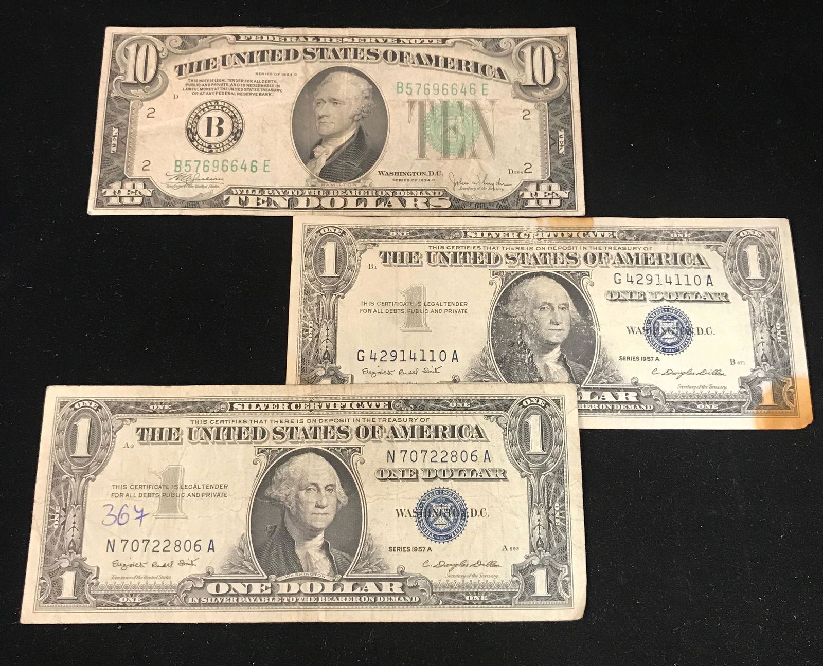 SERIES 1934 TEN DOLLAR FEDERAL RESERVE NOTE AND 2 (1 of 1)