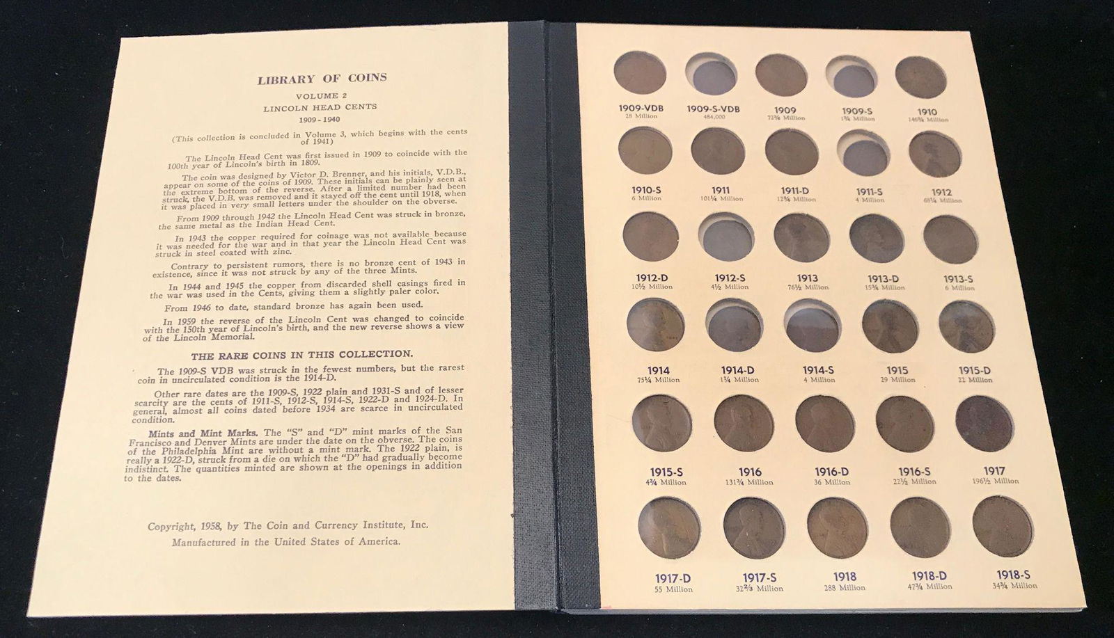 LIBRARY OF COINS LINCOLN CENT PART 1, VOL 2 COIN FOLDER (1 of 3)