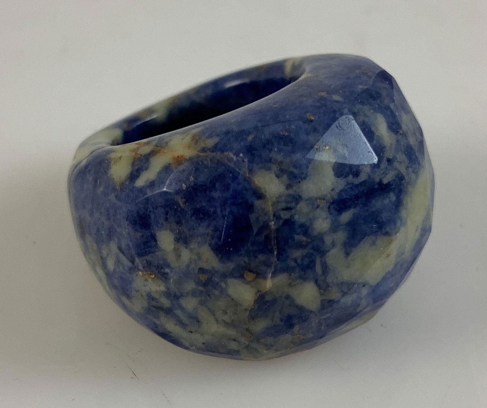 CARVED LAPIS RING (1 of 2)