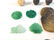 LOOSE/ASSORTED CARVED WOOD AND STONE PENDANTS - 6