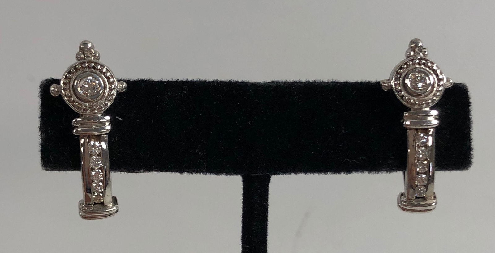 14KT WHITE GOLD AND DIAMOND EARRINGS ~ FEATURING A (1 of 16)