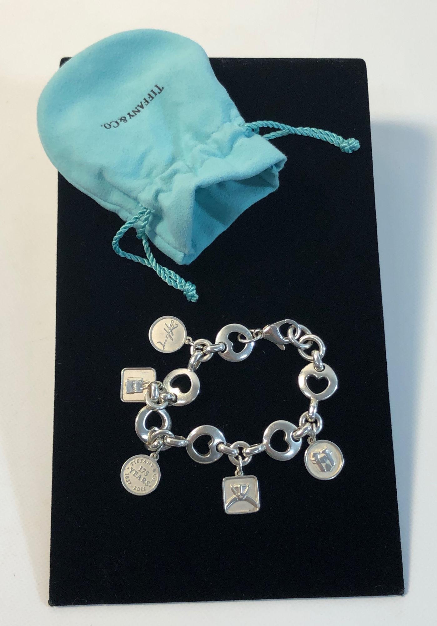 TIFFANY & CO STERLING SILVER CHARM BRACELET (1 of 8)