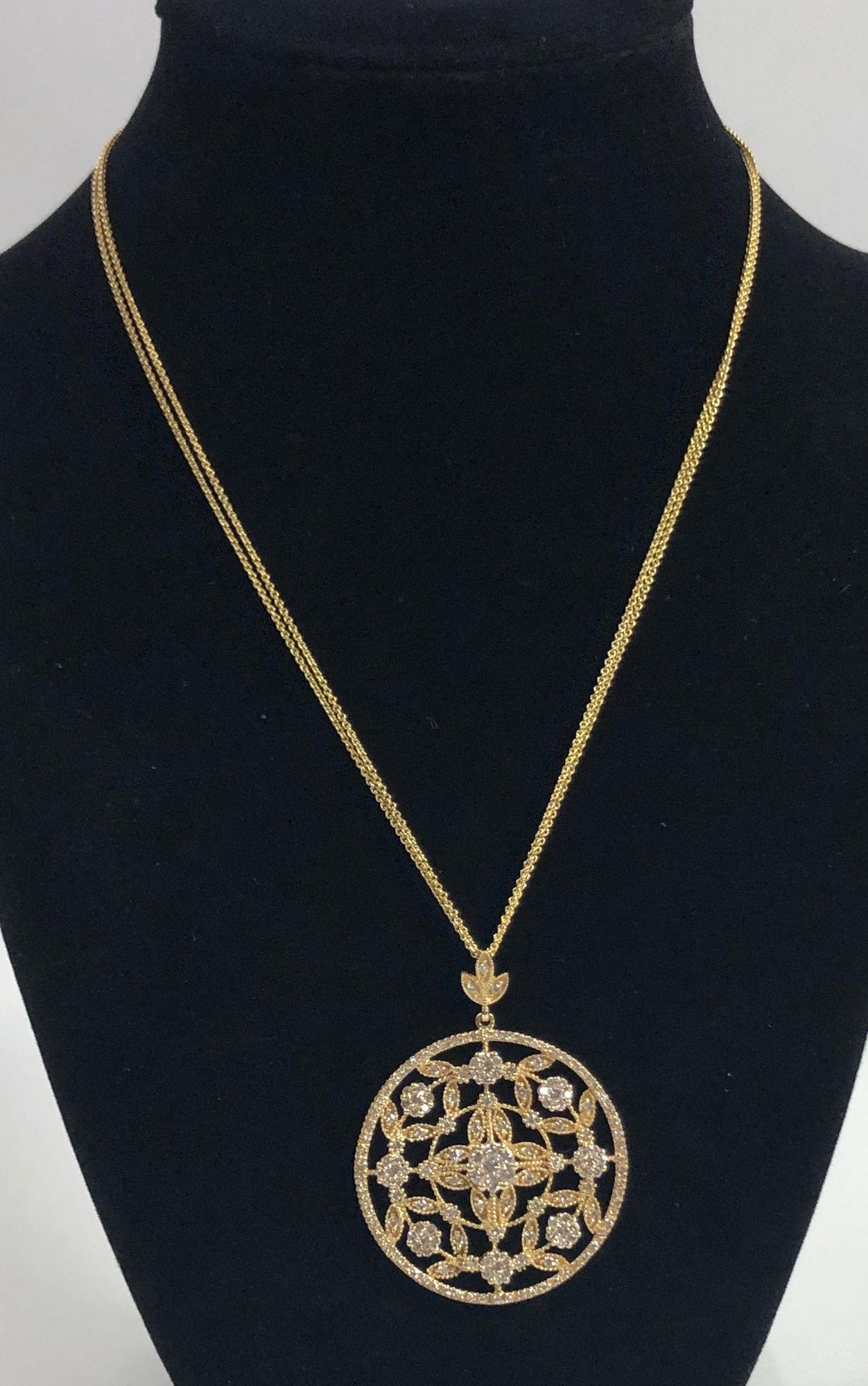 14KT YELLOW GOLD EFFY DESIGNER PENDANT ~ CIRCLE & (1 of 17)