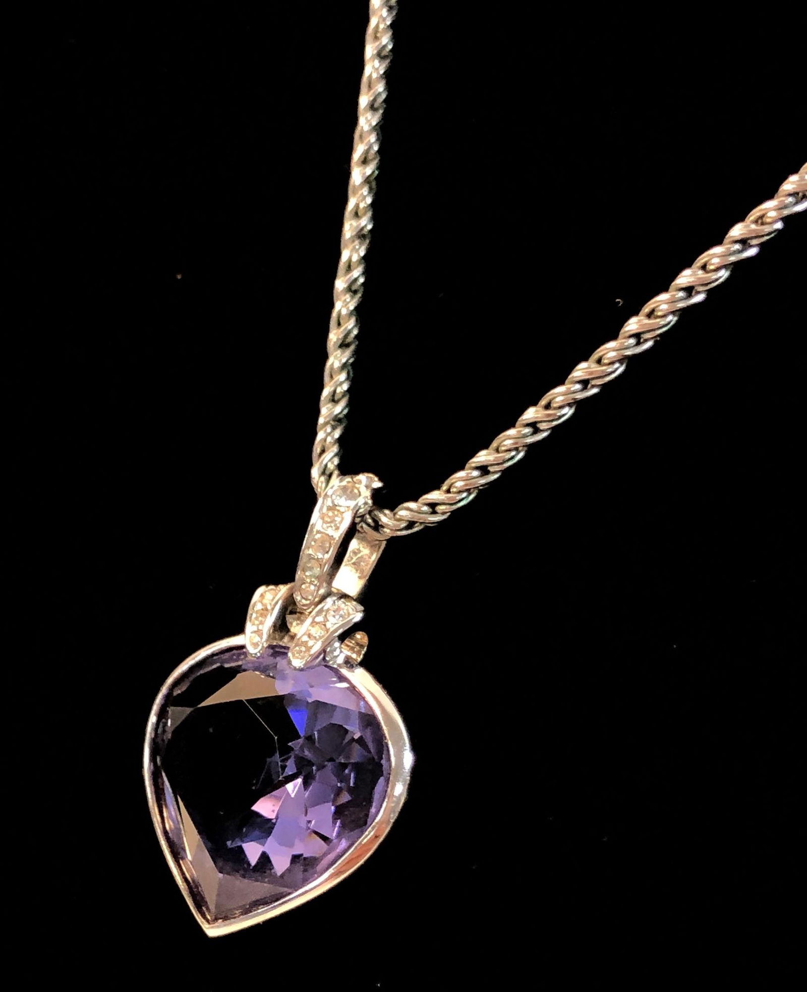 SWAROVSKI JEWELRY SET ~16" SILVER TONE NECKLACE W/ (1 of 5)