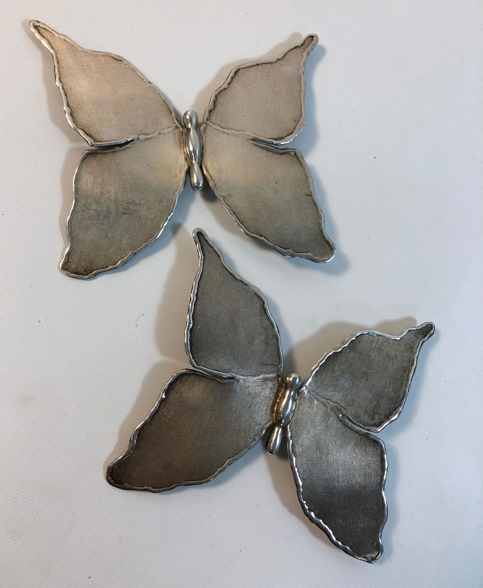 TWO STERLING SILVER BUTTERFLY BELT BUCKLES (1 of 4)