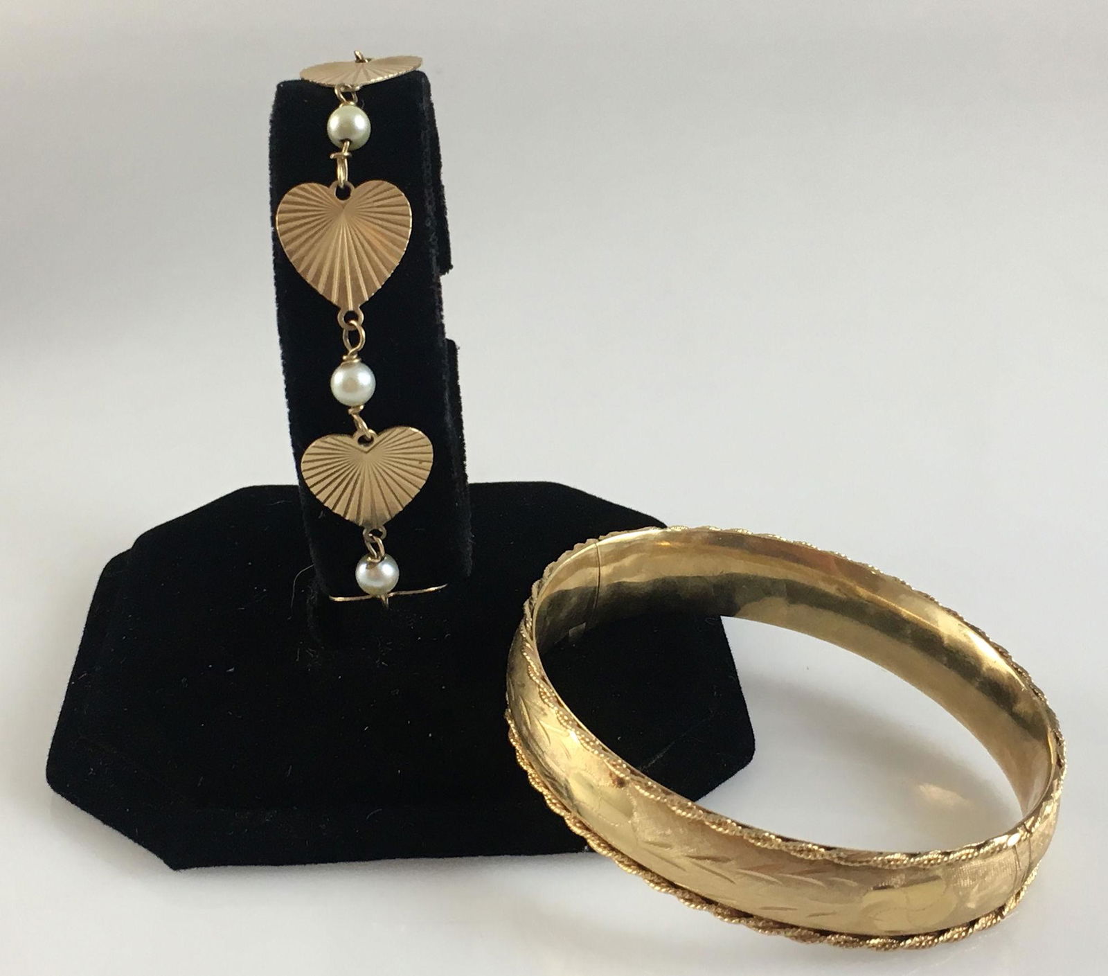 TWO GOLD BRACELETS (1 of 6)