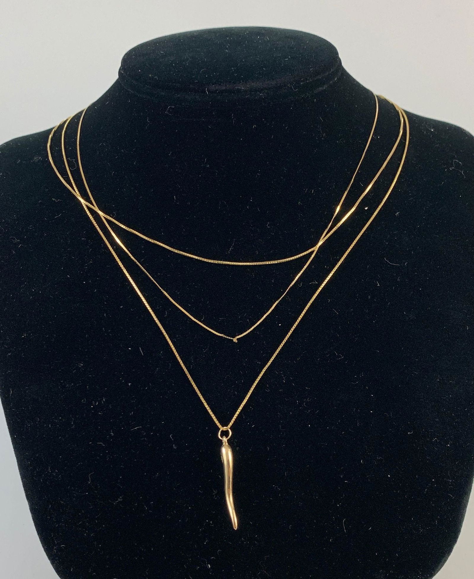 THREE 14KT GOLD NECKLACES (1 of 2)