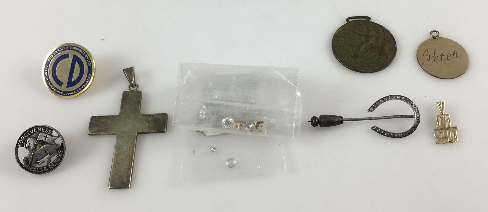7 MISC PIECES OF JEWELRY & APPROX 4 LOOSE STONES (1 of 11)