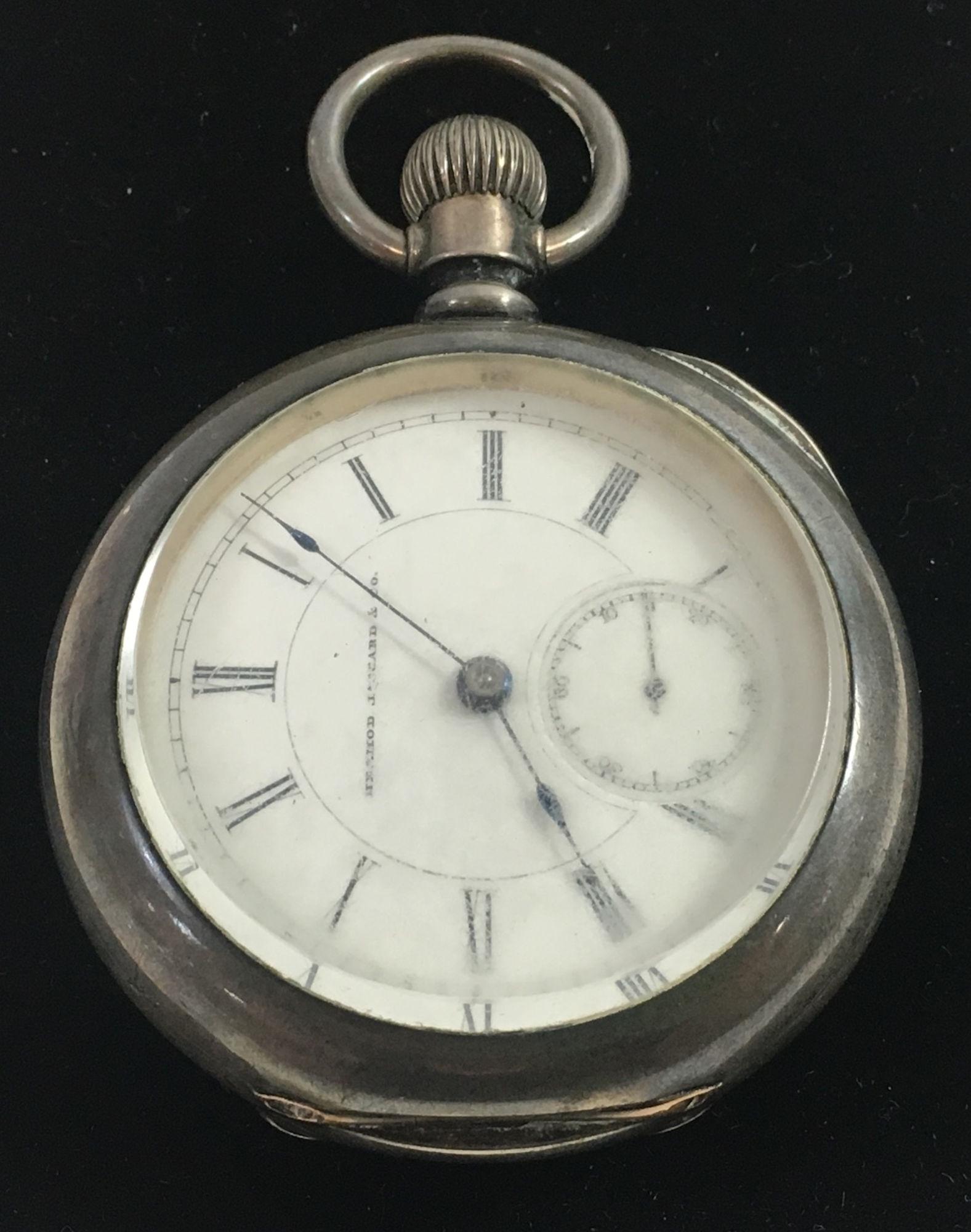 COIN SILVER POCKET WATCH (1 of 2)