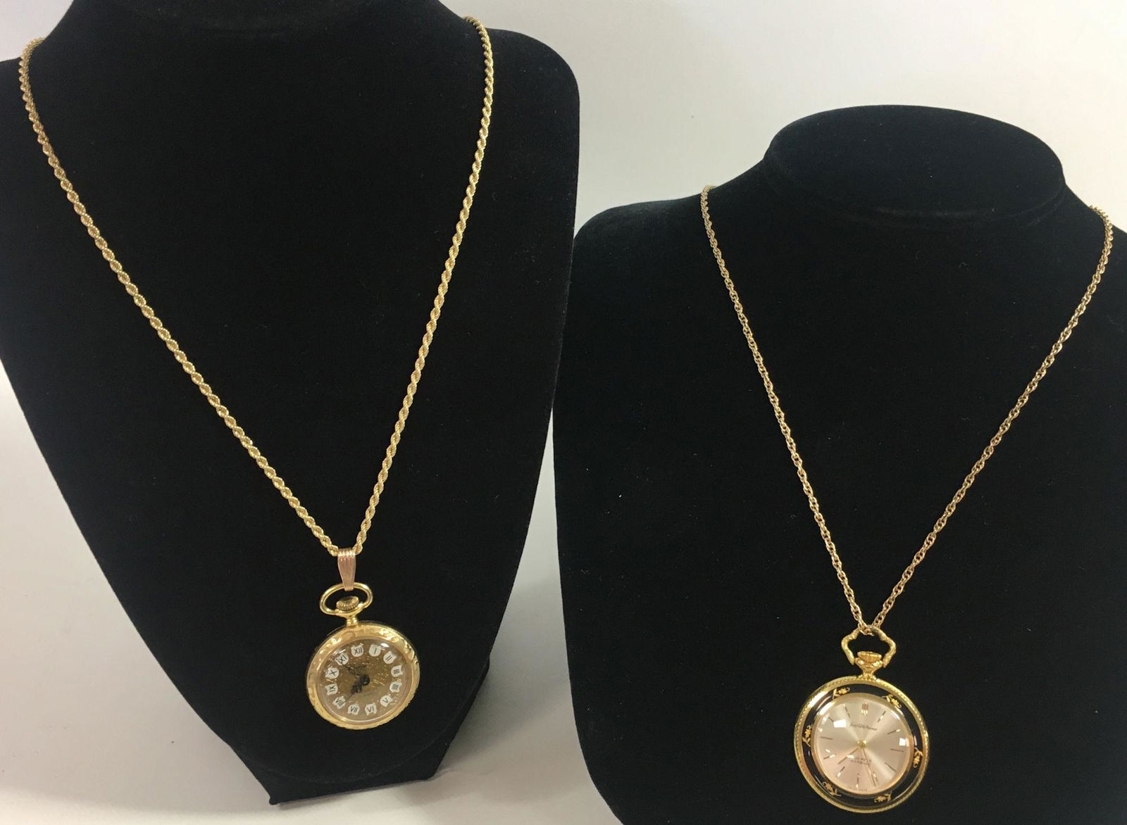 TWO GOLD TONE PENDANT WATCHES (1 of 10)