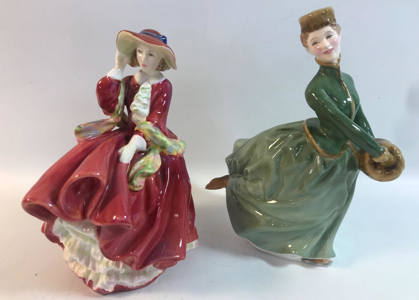 2 ROYAL DOULTON FIGURINES - ″TOP 'O THE: 3 ROYAL DOULTON FIGURINES - &Prime;TOP 'O THE HILL&Prime; AND &Prime;GRACE,&Prime; 7½&Prime; AND 8&Prime;
