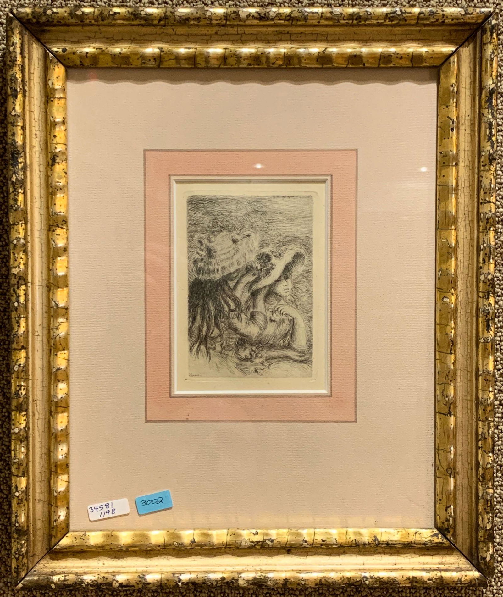 PIERRE- AUGUSTE RENOIR RESTRIKE ETCHING ″THE (1 of 2)