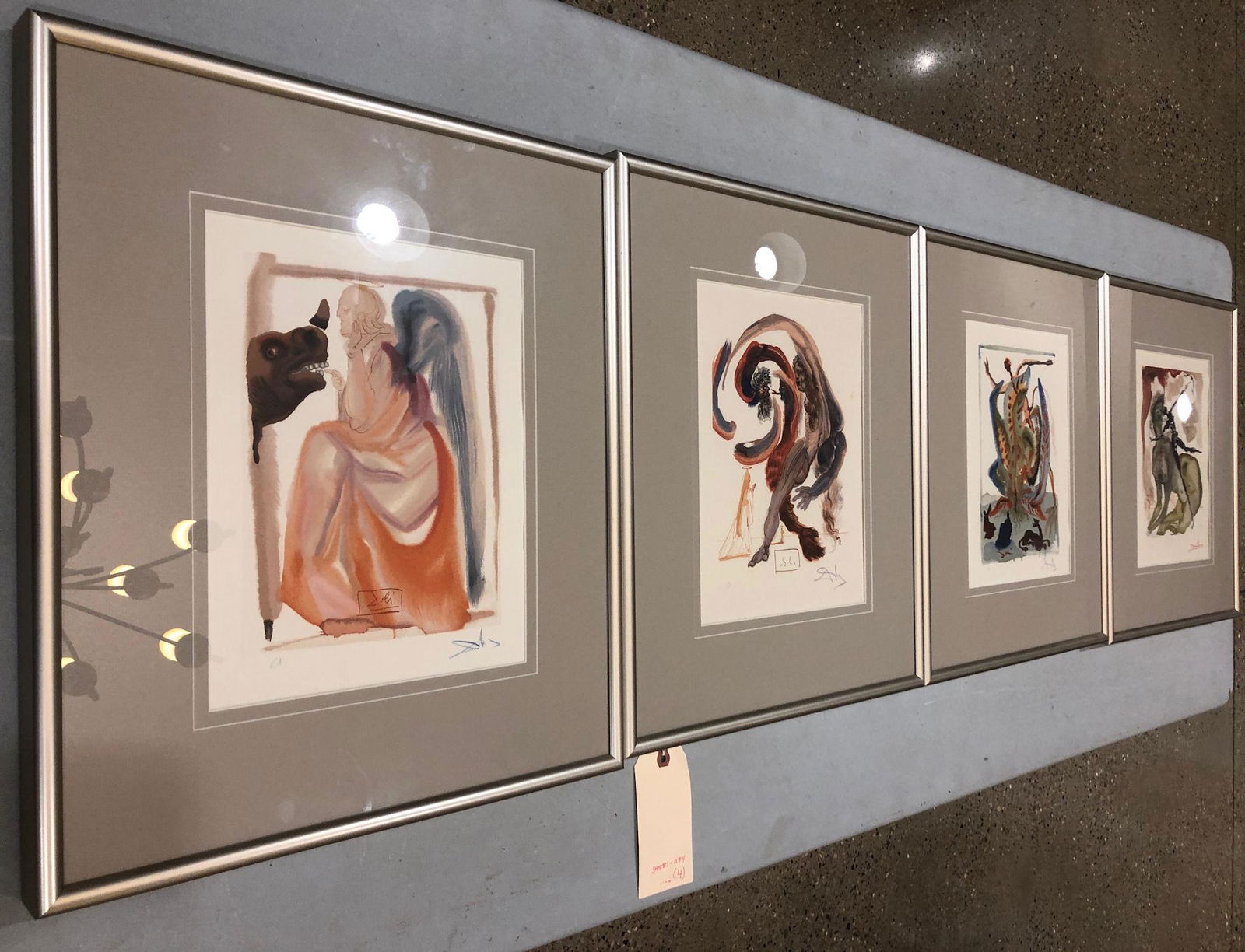 4 SALVADOR DALI PRINTS FROM ″DIVINE COMEDY″ (1 of 17)