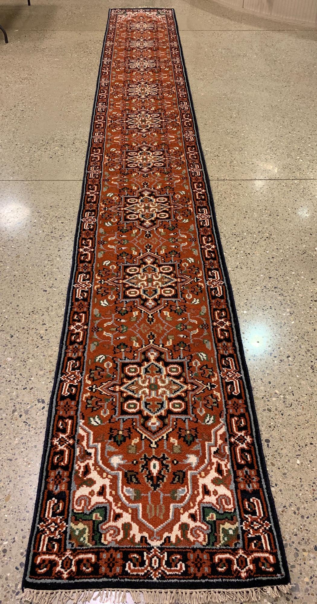 ORIENTAL RUG, INDO PERSIAN HERIZ RUNNER, 2′ (1 of 8)