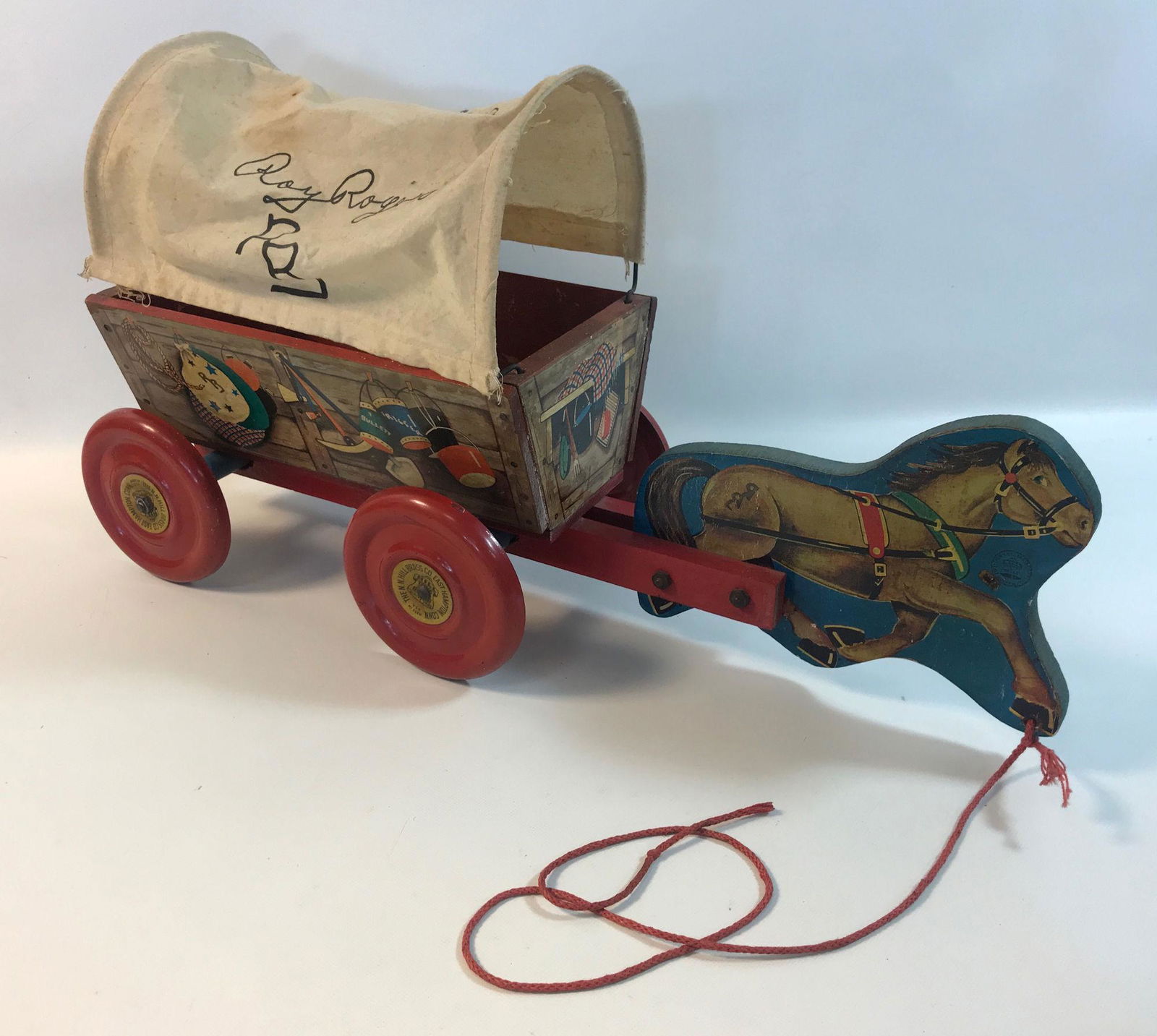 1950′S ROY ROGERS WOODEN CHUCK WAGON PULL-TOY BY (1 of 4)