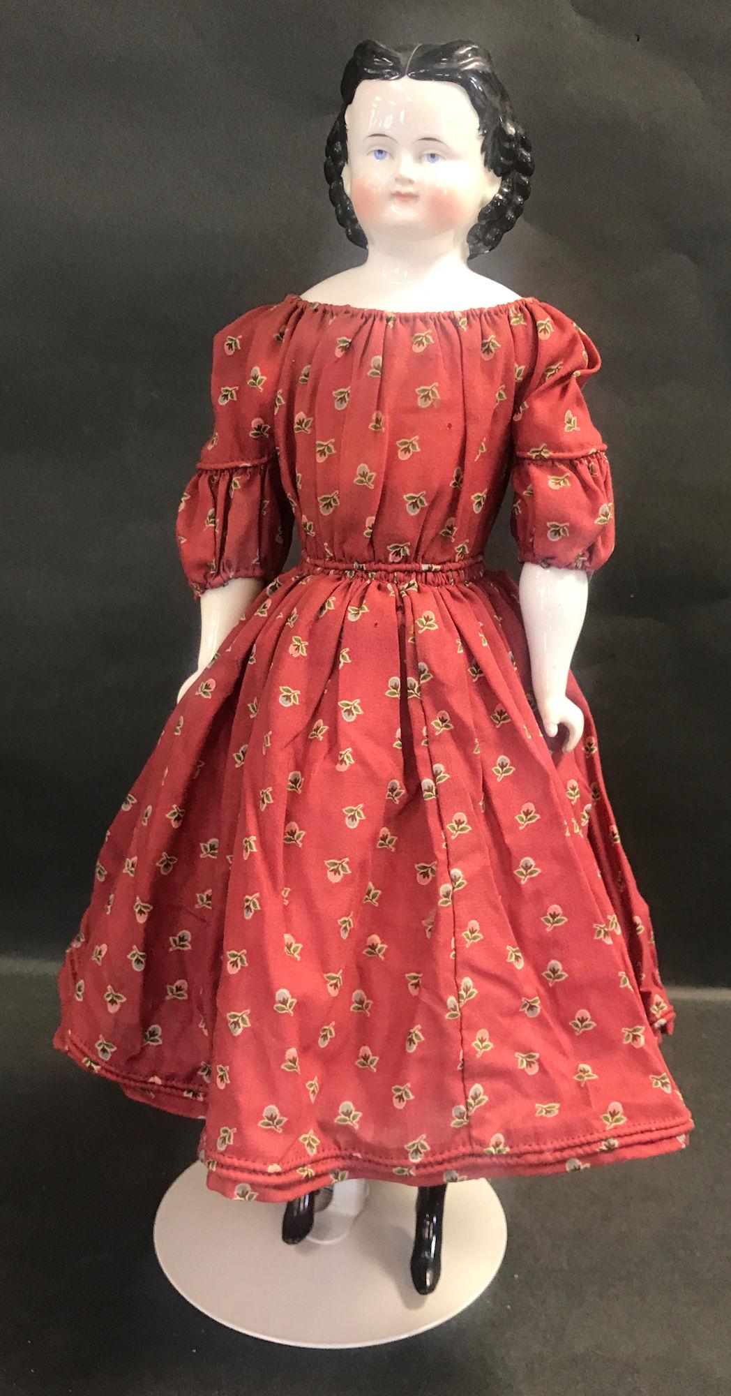 22" CHINA SHOULDER HEAD LADY "ADELINA PATTI". MOLDED (1 of 4)