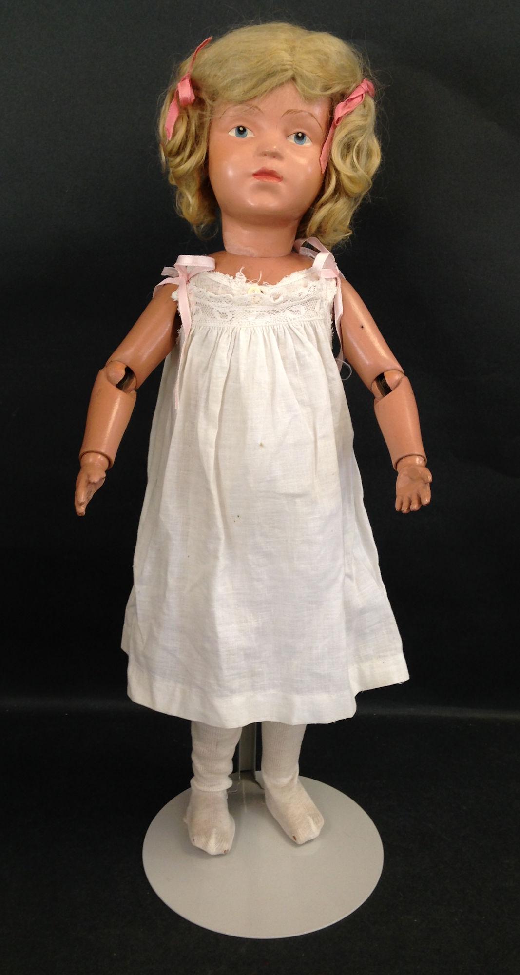 21" SCHOENHUT #21/308 CHARACTER GIRL. CARVED HEAD WITH (1 of 5)