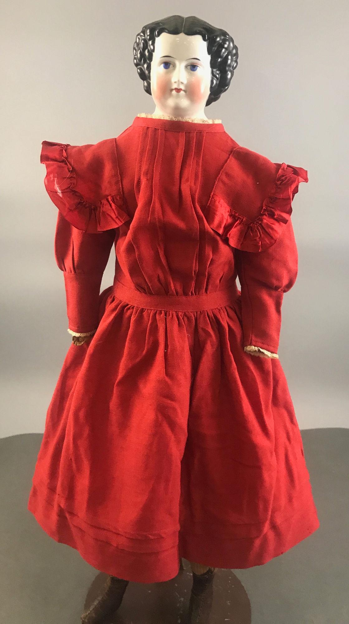 25" UNUSUAL FLATTOP CHINA HEAD LADY. MOLDED AND PAINTED (1 of 3)