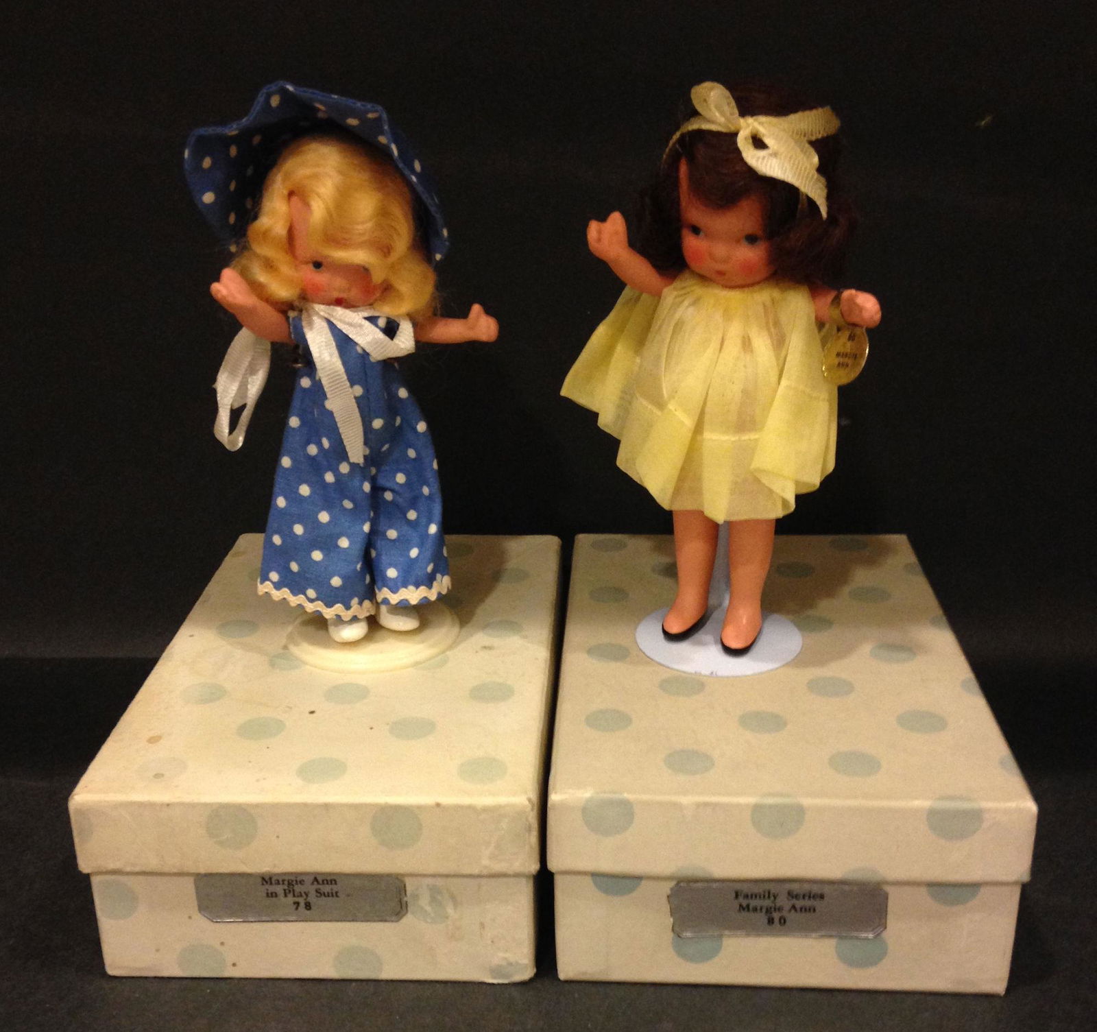 (2) 5½" STORYBOOK MARGIE ANN DOLLS.  FAMILY (1 of 4)