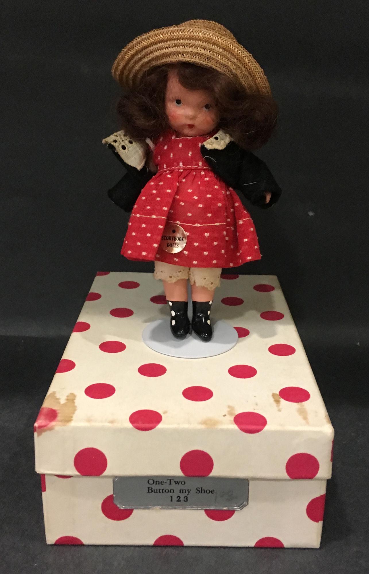 5½" STORYBOOK DOLL "ONE-TWO BUTTON MY SHOE" #123 (1 of 2)