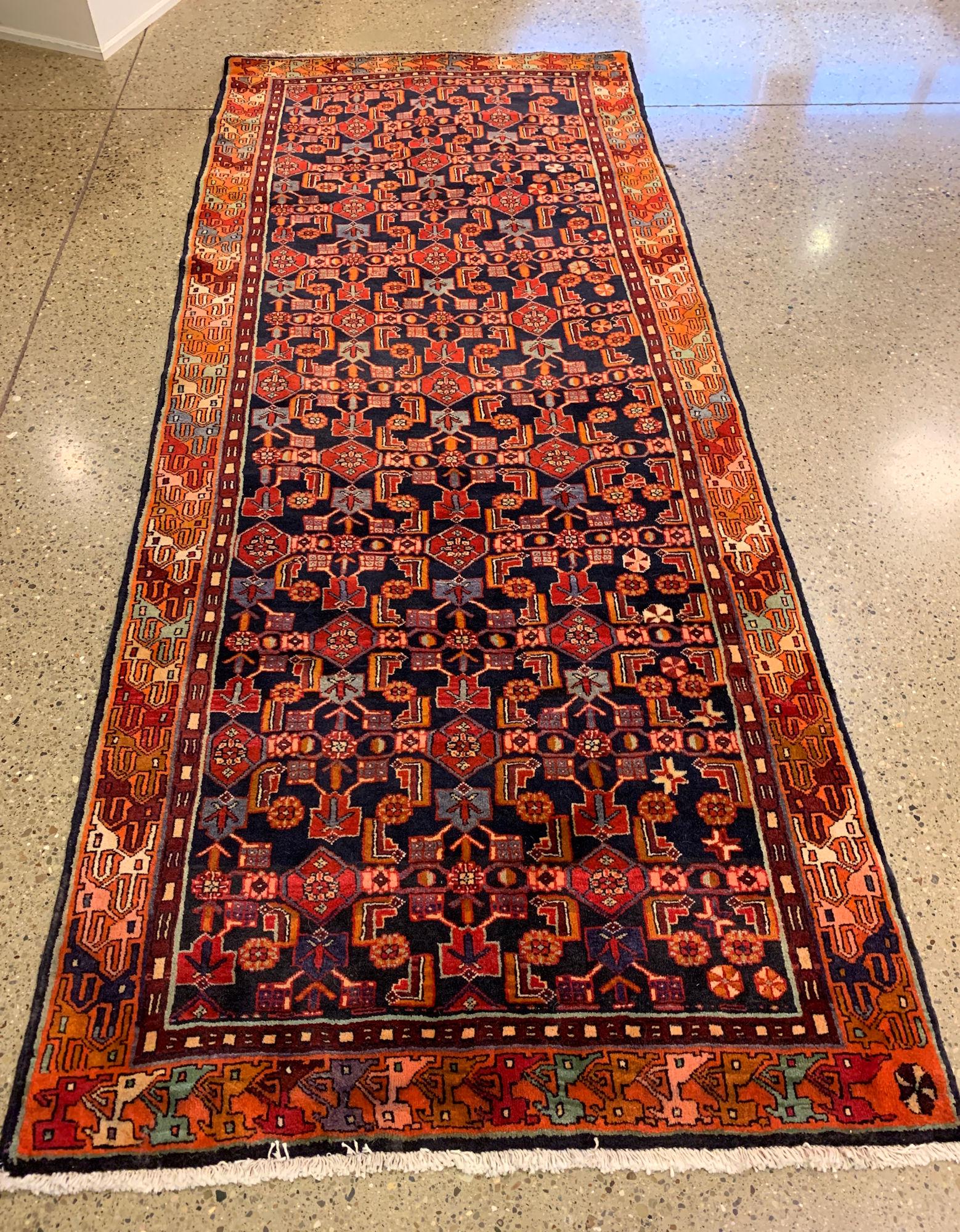 ORIENTAL RUG, PERSIAN MAHAL, 4'3" X 10'3" (1 of 7)