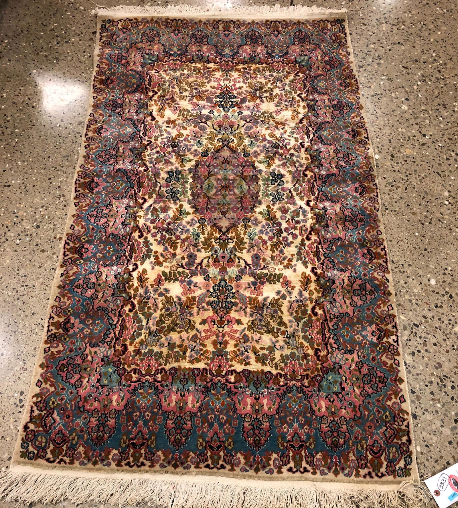 ORIENTAL RUG SEMI ANTIQUE PERSIAN KIRMAN 3' x 5'1" (1 of 2)