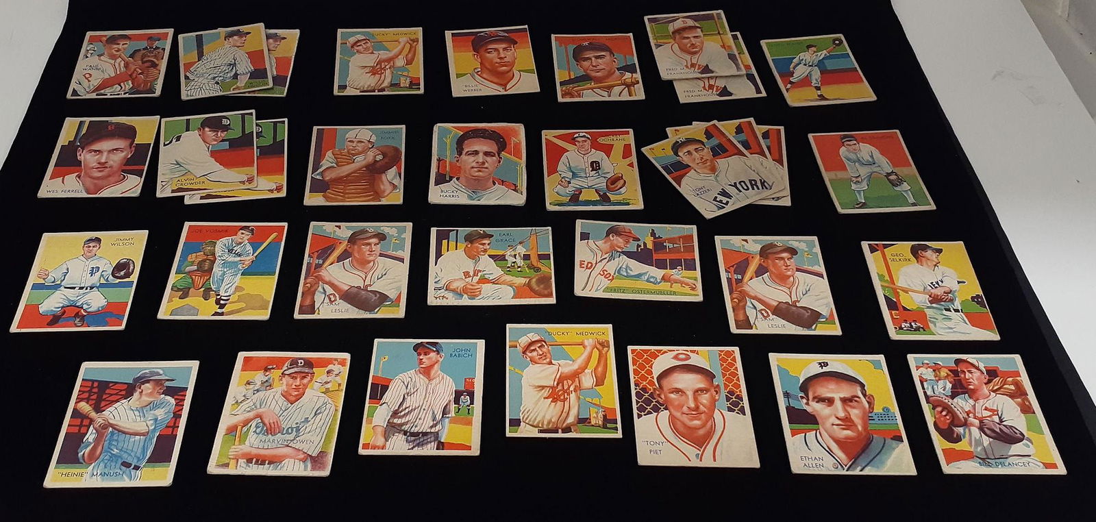 (33) 1934 AND 1936 DIAMOND STARS BASEBALL CARDS.  1934: (1 of 2)