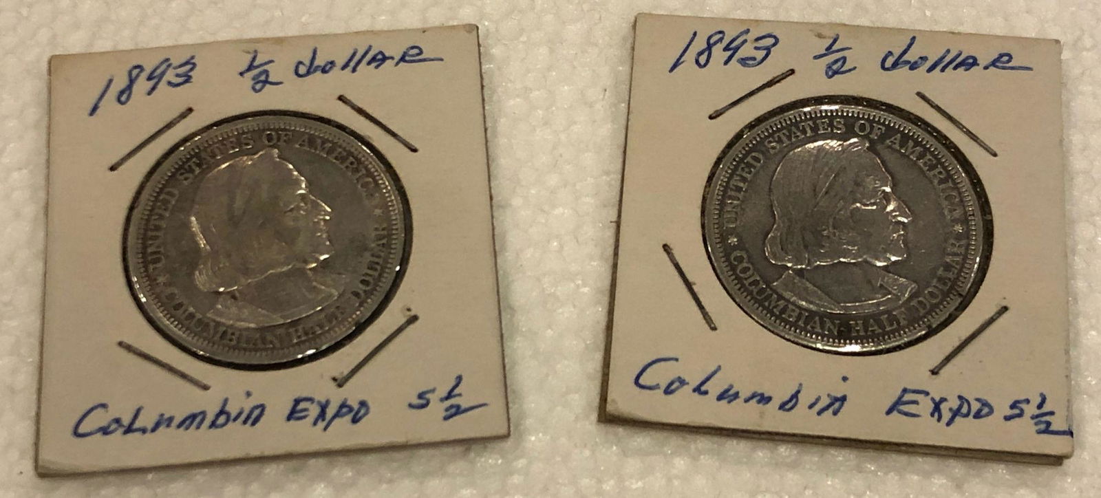 TWO U.S. SILVER HALF DOLLAR COINS (1 of 5)