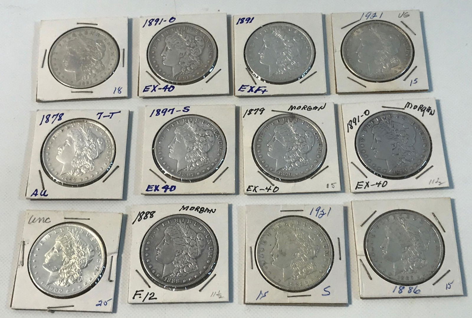 LOT OF U.S. SILVER DOLLAR COINS (1 of 20)